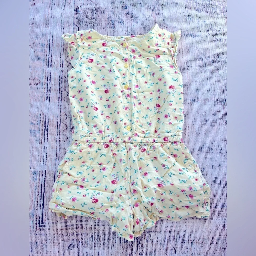 GAP Pink and Yellow Jumpsuit with Elastic Waist